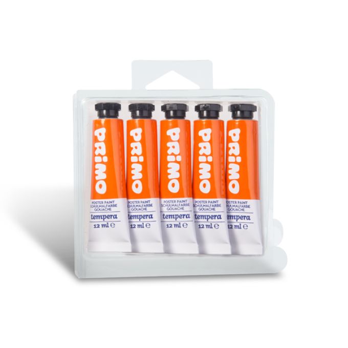 5 x 12ml Premium Poster Paint - Orange