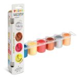 6 pots of 25ml metallic poster paint set