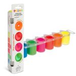 6 pots of 25ml fluorescent poster paint set