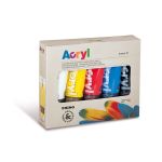 5 primary colour acrylic set